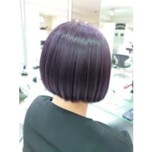 ツーブロックラベンダーボブ
