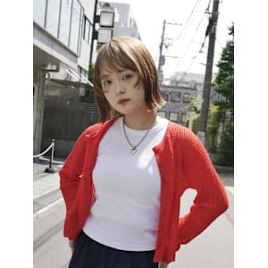 ボブ　顔まわりシャギー　おくれ毛