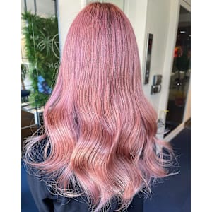 【W_SALON 河原町】コーラルピンク/モテ髪