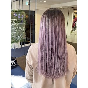 【W_SALON 河原町】ホワイトピンク/海外風/海外ヘア