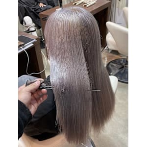 【W_SALON 河原町】ラベンダーシルバー/艶髪/髪質改善