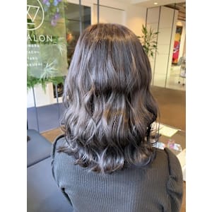 【W_SALON 河原町】透明感×艶UPカラー ダークグレー