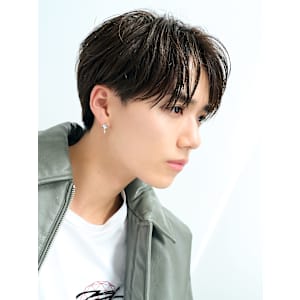 韓国ヘア/メンズセンターパート/毛流れヘア/色気ヘア