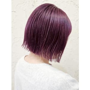 【Flor_戸塚】*切りっぱなしボブ+ラベンダーピンク*