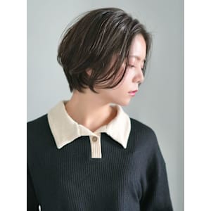 前下がりショート・ボブ/絶壁解消/前髪あり/40代/30代