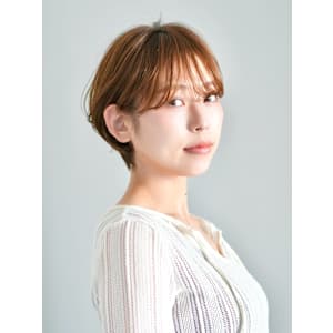 前下がりショート・ボブ/絶壁解消/前髪あり/40代/30代