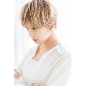 【S.BROOM天王寺店】ショート×ハイトーンべージュ