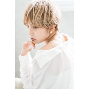 【S.BROOM天王寺店】ショート×ハイトーンべージュ