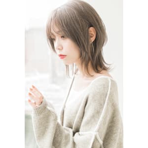 【S.BROOM天王寺店】くびれミディアムレイヤースタイル