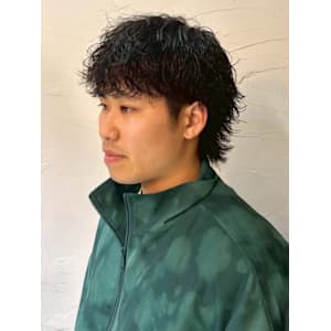 ツイスパ ツーブロック メンズパーマ 波巻きパーマ