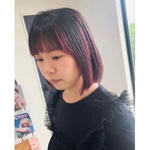 デザインアンブレラカラー髪質改善トリートメントボブ