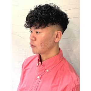 メンズカット ツイスパ ツーブロック メンズパーマ 波巻き