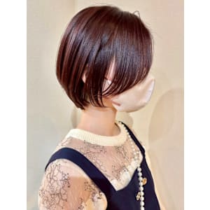 グレージュ マッシュショート レイヤーボブ 20代 30代