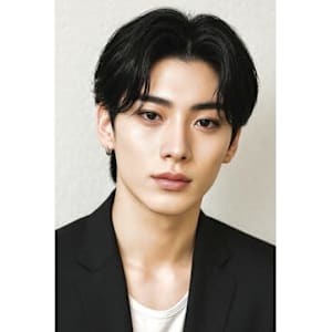 ブルーカラー 波打ちパーマ 韓国ヘア　ST