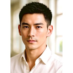 ブルーカラー　波打ちパーマ　韓流ヘア　