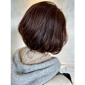 大人ミディアムボブ 髪質改善トリートメント 30代 40代 