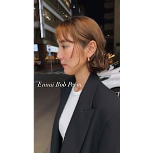 外国人風アンニュイボブパーマ/デジタルパーマ