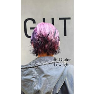 外国人風ピクシーショート/エンドカラー/ローライト