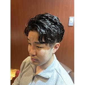 銀座　理容室　ビジネスパーマ
