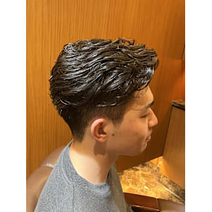 銀座　理容室　七三ナチュラルパーマ