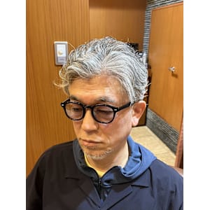 銀座　理容室　毛流れパーマ　ナチュラルパーマ