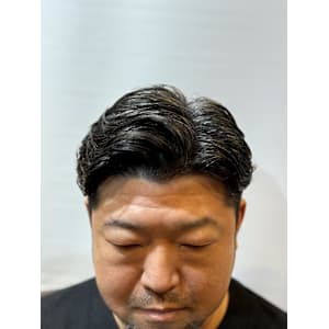 イケオジ七三ウェーブパーマ