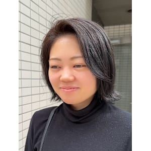 ハイライト×外ハネボブカット/ボブカット/ショート/ボブヘア