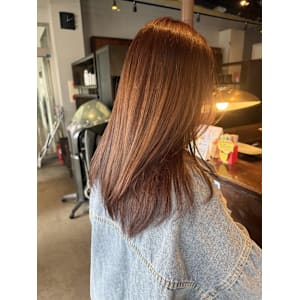 オレンジベージュ/オレンジ/顔周りレイヤー