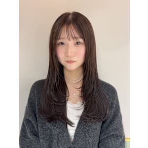 シースルー前髪ナチュラルレイヤーカット髪質改善トリートメント