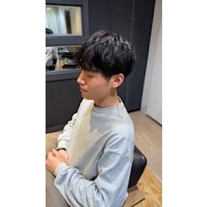 ワンカールパーマ　マッシュ