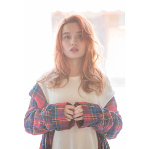 デザインカラー　アプリコットロング　ダブルカラー