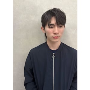 韓国ダウンパーマメンズカット/コンマバングフェザーショート