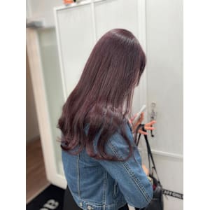 ブリーチなしラベンダーピンク韓国ヘア