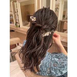 ゆるっとハーフアップ