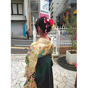 夜会巻き×訪問着 - HAIR & MAKE EARTH 高田馬場店【ヘアメイクアース タカダノババテン】掲載中