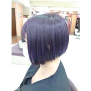 グラデーションパープルミニボブ - HAIR & MAKE EARTH 高田馬場店【ヘアメイクアース タカダノババテン】掲載中