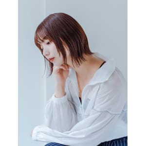 ピンクブラウン×外ハネボブ