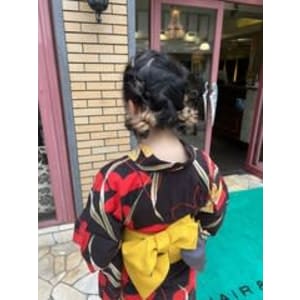 ツインお団子×浴衣