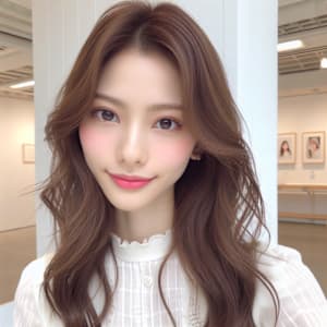 ★ツヤ髪小顔ワンカールおくレイヤーカット美髪チェリーブラウン