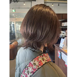 ミディアム/くびれ/グレージュ