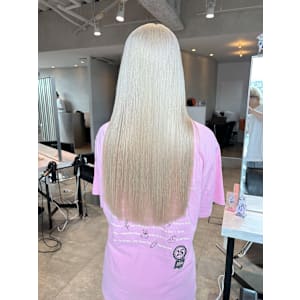 ブロンドミルクティーアッシュホワイト韓国ワンホンヘア