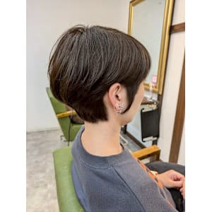 髪質改善/酸性ストレート/縮毛矯正/ショートボブ/グレージュ