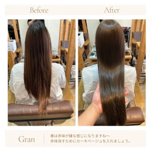お客様髪質改善データ1774（カーキベージュ）