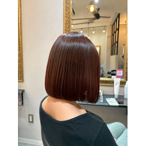 髪質改善/酸性ストレート/縮毛矯正/暖色系/切りっぱなし