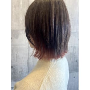 ボブ／インナーカラー