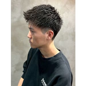 メンズカット ツーブロック  アップバング 刈り上げ 短髪