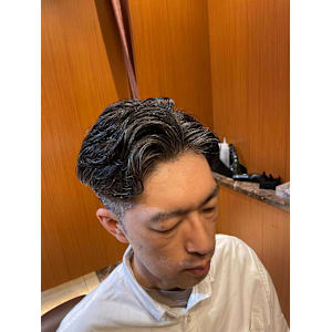 大人毛流れパーマ