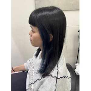 インナーブルー×ノンダメージ縮毛矯正