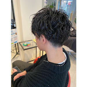 メンズカット/ツイストスパイラル/ゆるめ/縦落ち