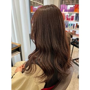 ★艶のある美髪カラー★韓国風バイオレットブラウンロングヘア